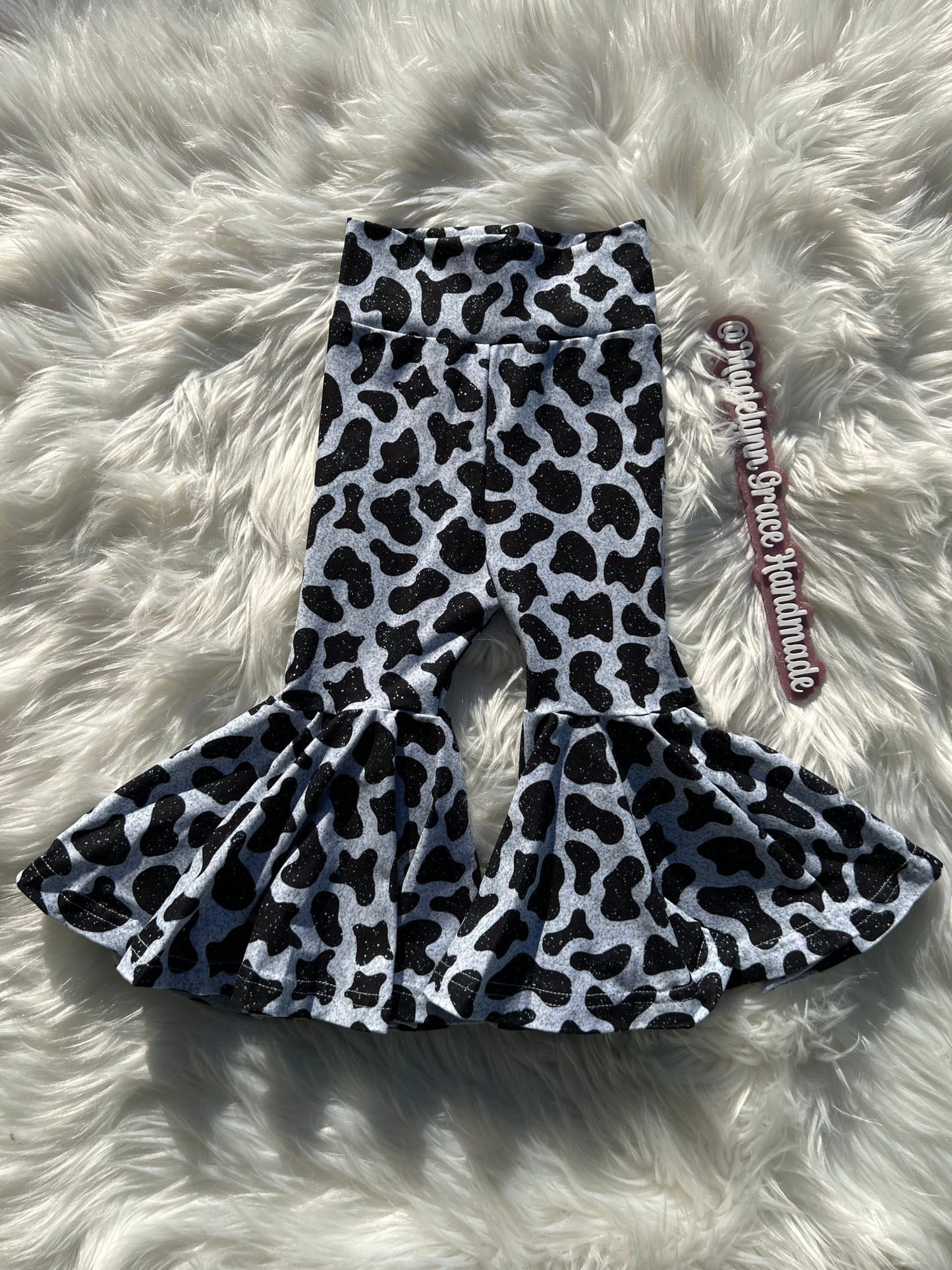 Glitter Cow Bell Bottoms 0/3M & 4T