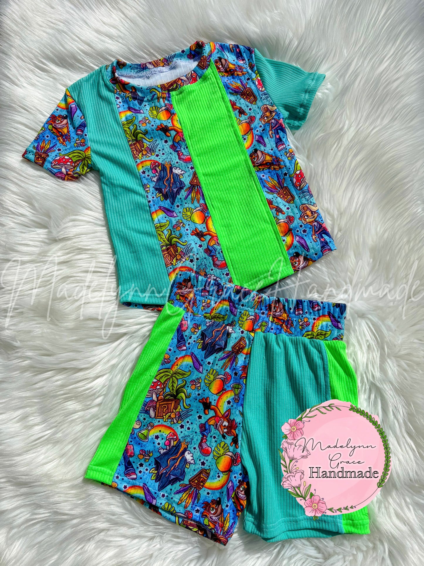 3T Crash Colorblock Tee & Shorts