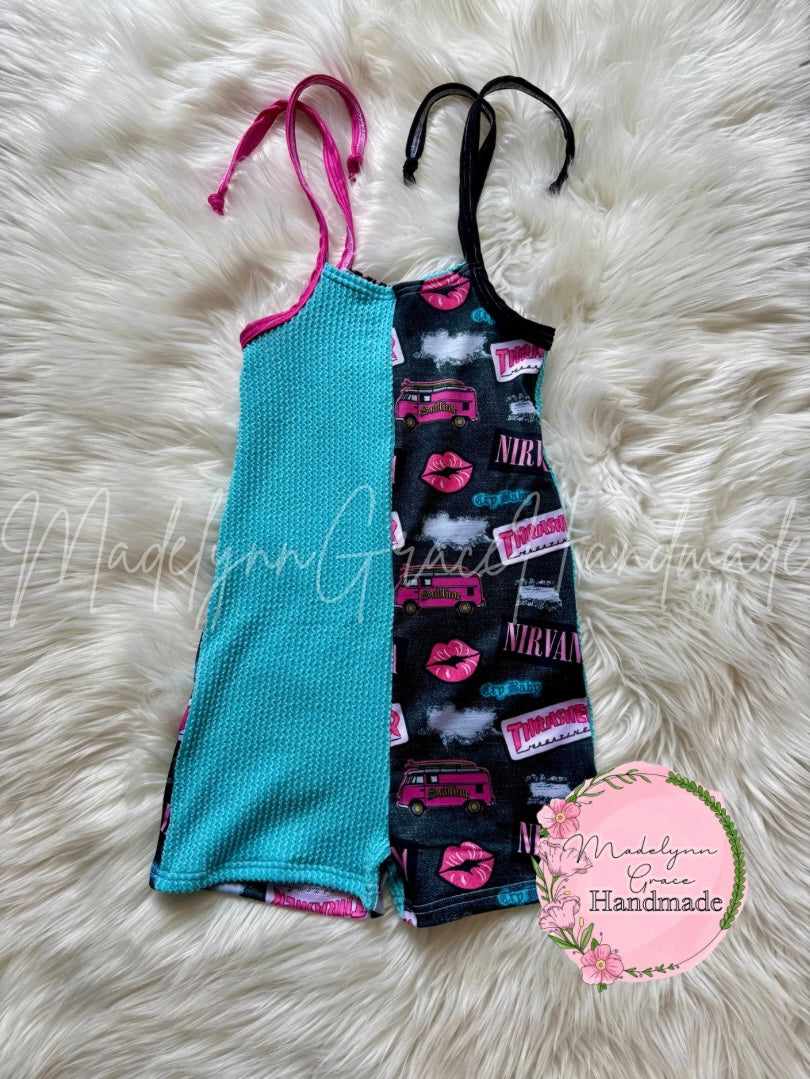 4T Blue Denim Patches Blake Romper