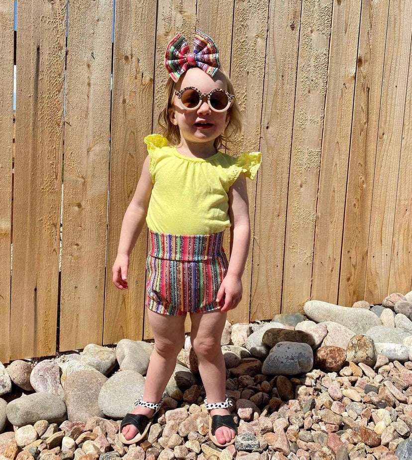 Neon Leopard Serape Bummies 0/3M