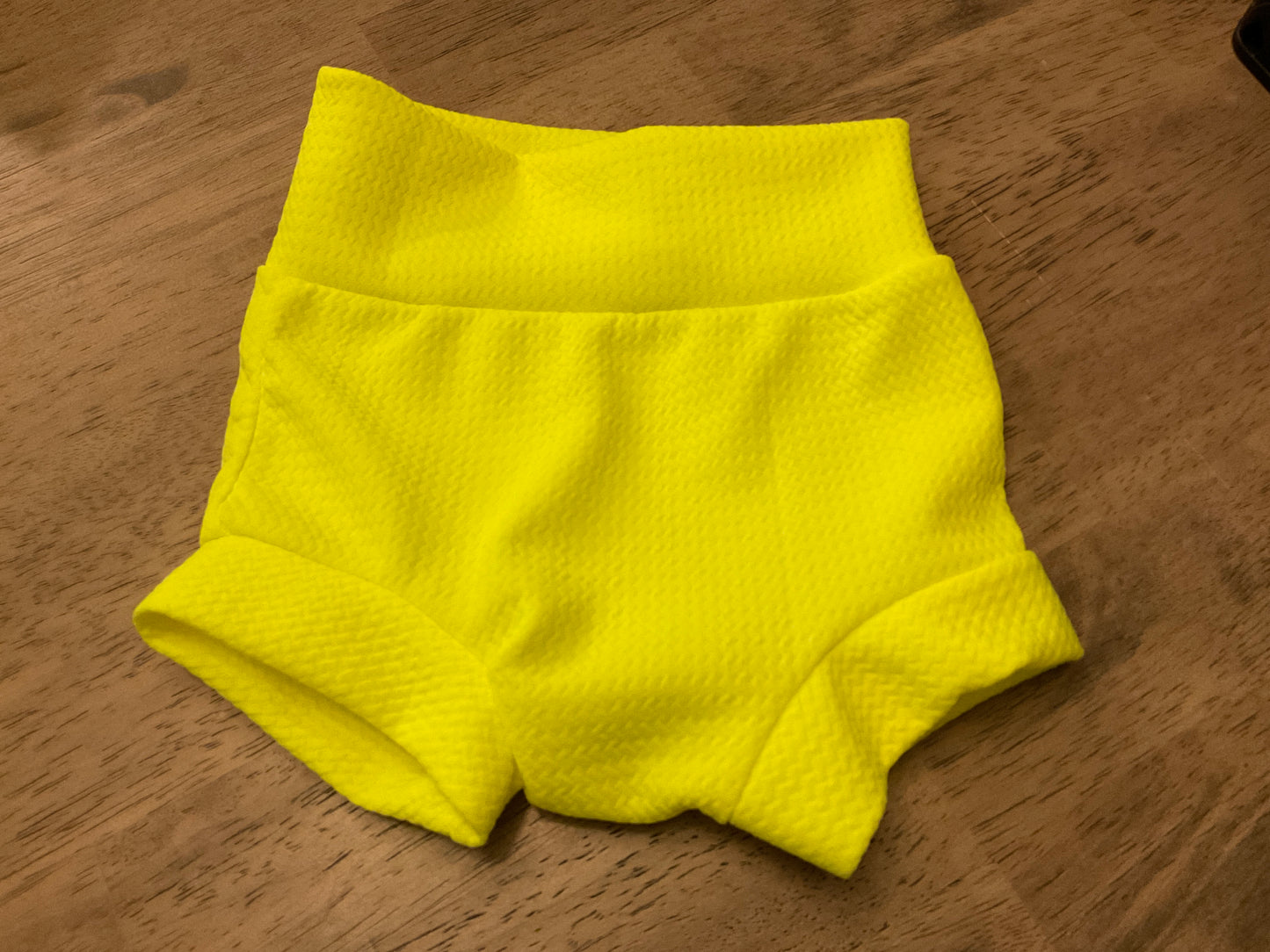 Neon Yellow Bummies 3/6M