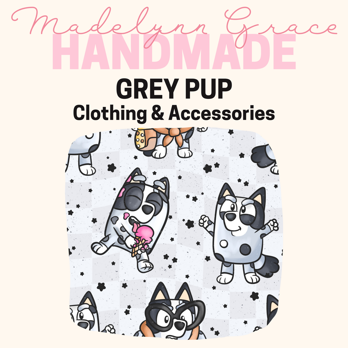 Grey Pup- Character Drop- Kids Clothing & Accessories