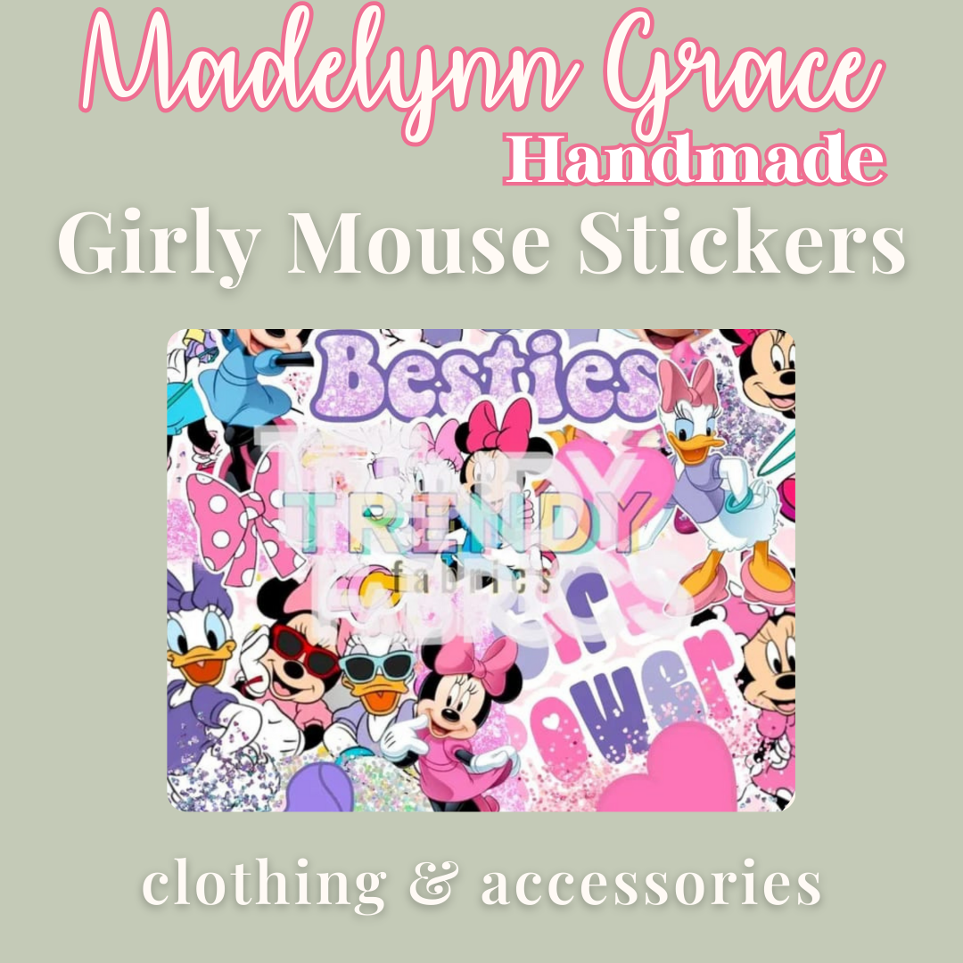 Girly Mouse Stickers