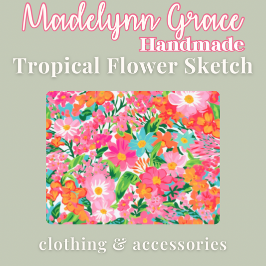 Tropical Floral Sketch
