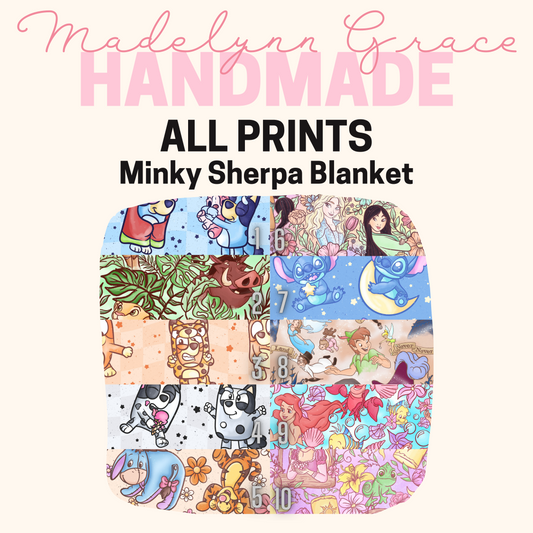 Character Drop - Minky Sherpa Blanket