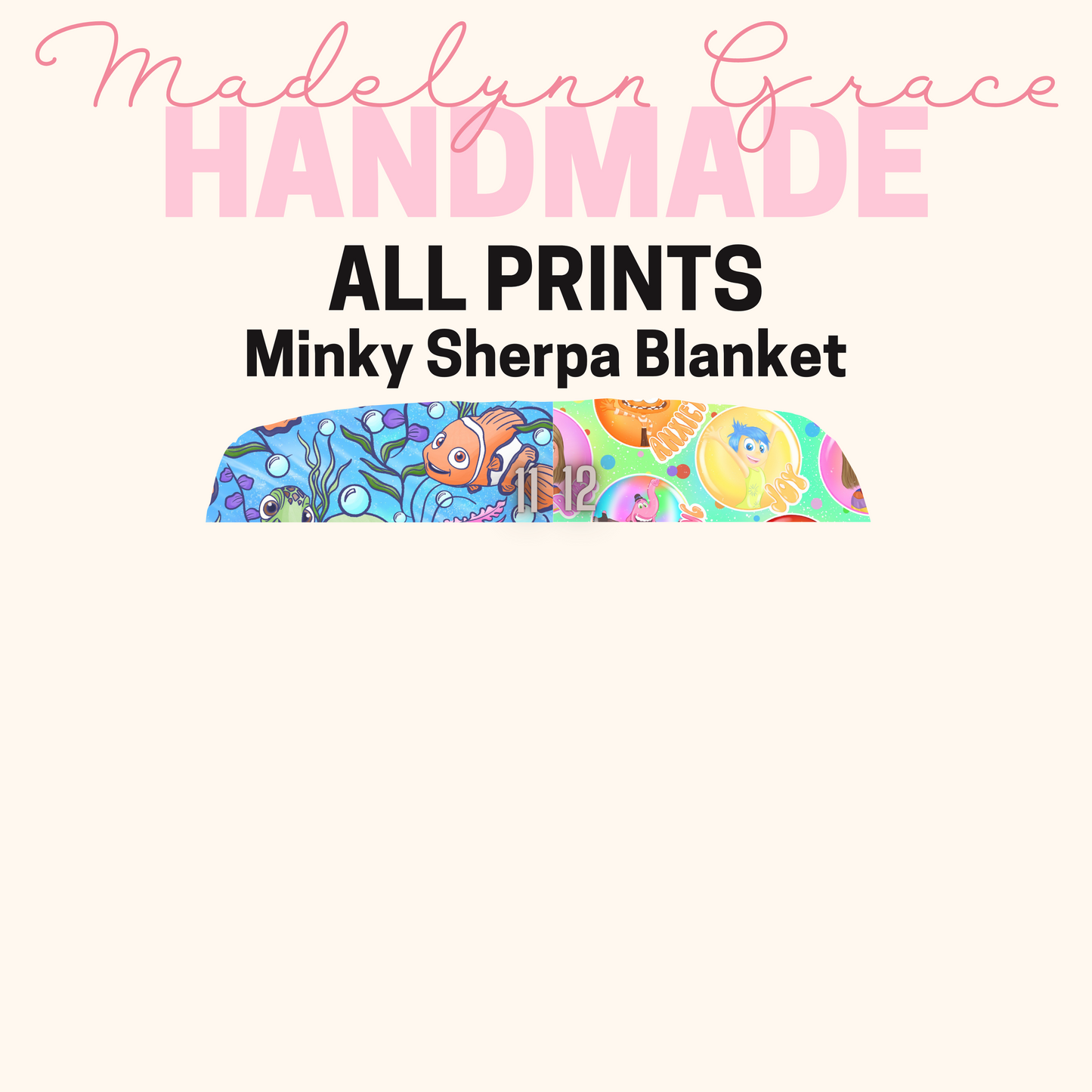 Character Drop - Minky Sherpa Blanket