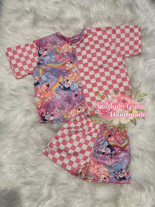 Dreamer Heeler Check Set 2T