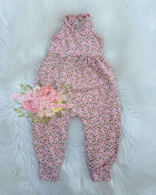 Pink Floral Calliope Romper 12/18m