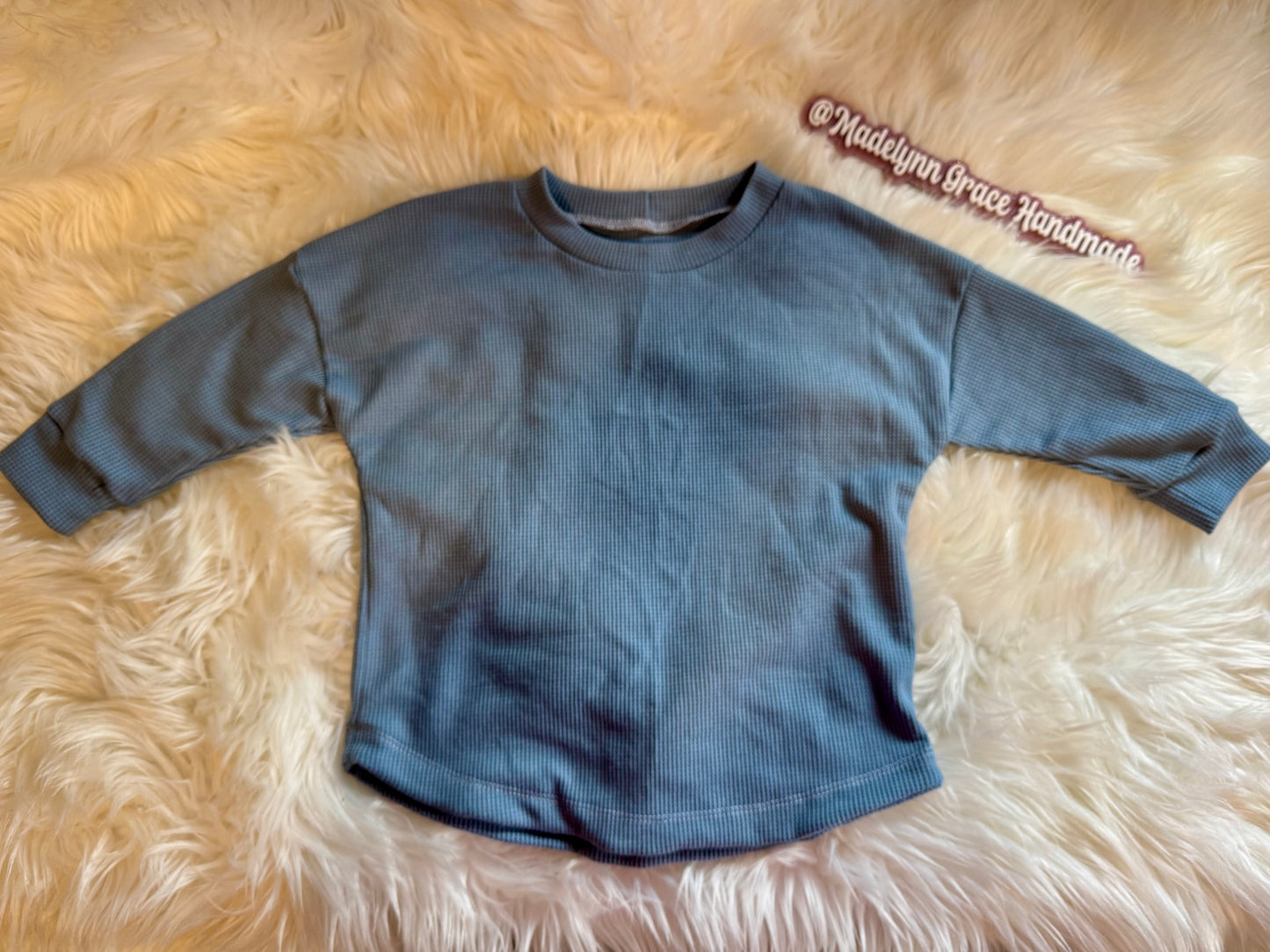 Blue Knit Dolman 2T & 5T