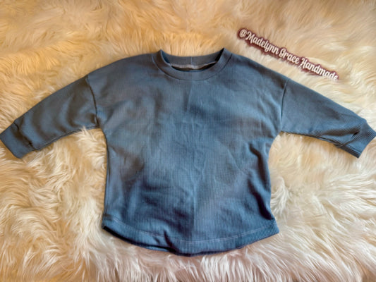 Blue Knit Dolman 2T & 5T