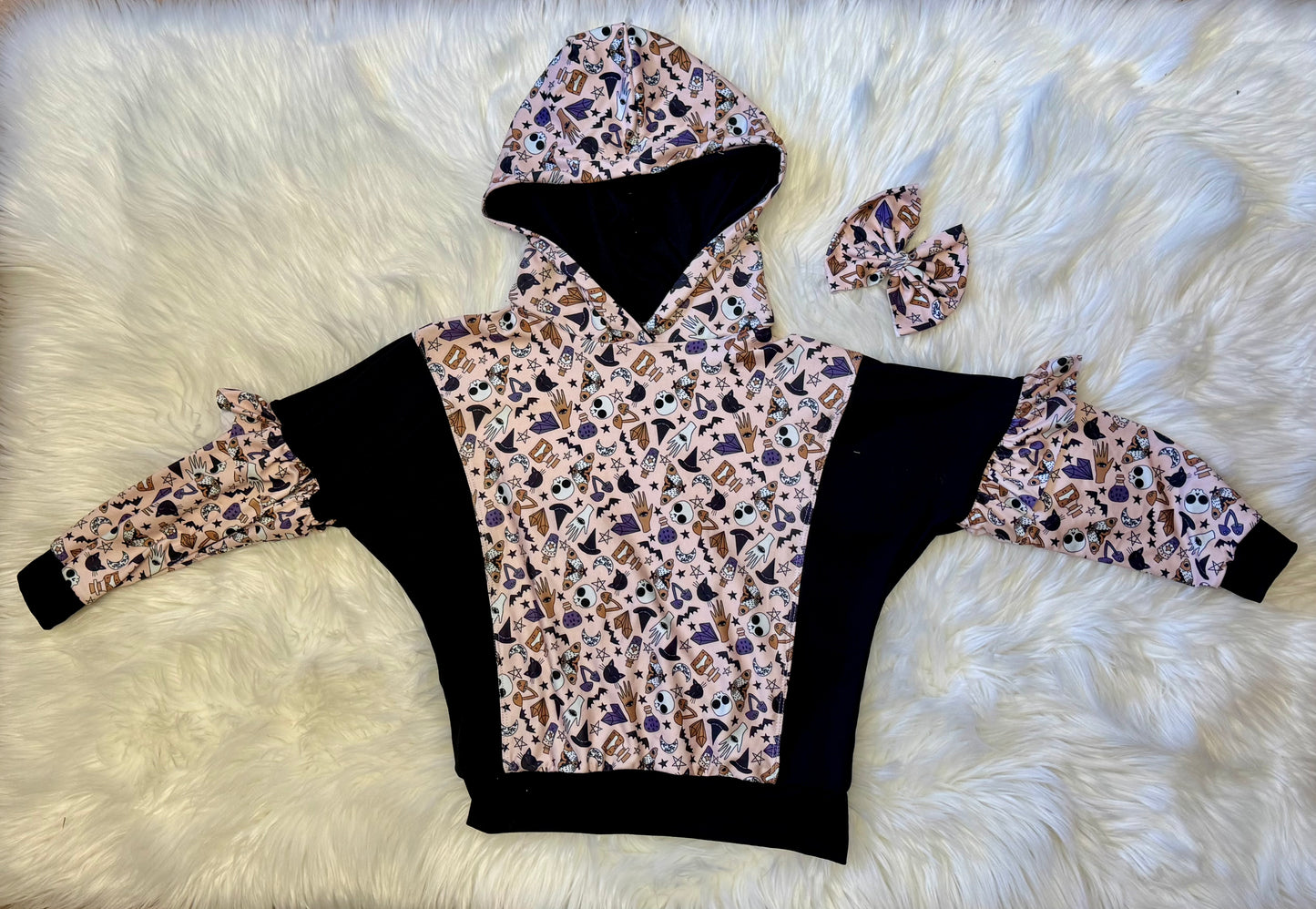 Spellcast Selah Ruffle Hoodie + Bow 5T