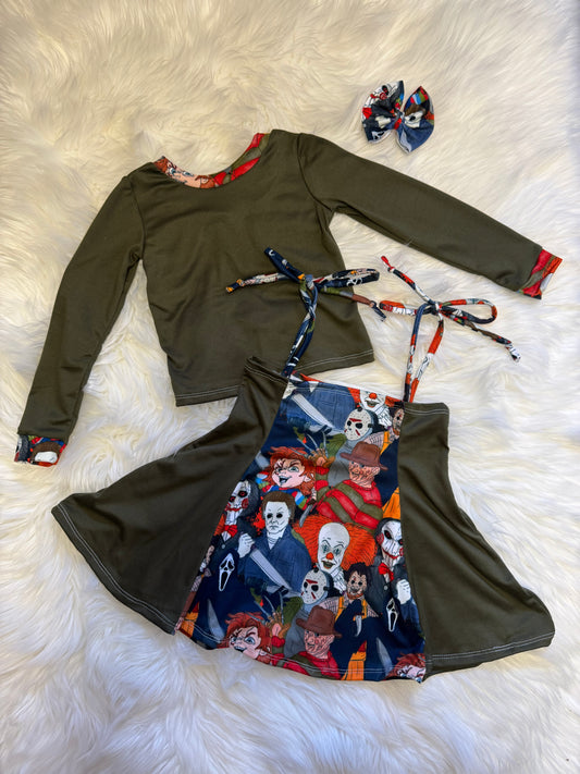 Spooky Scoop Top + Genevieve Set 2T