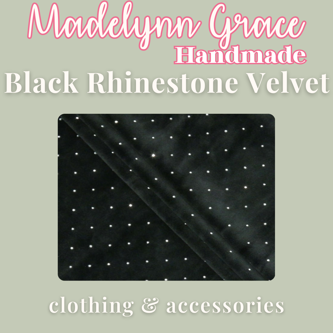 Black Rhinestone Velvet