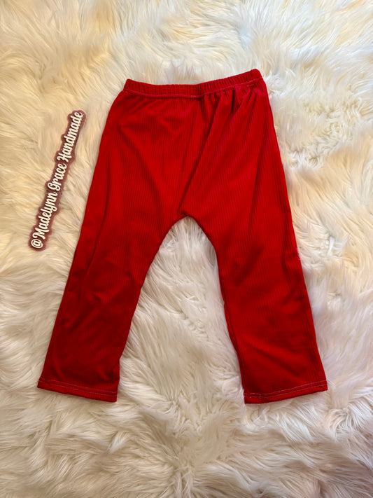 Red Elastic Waist Pants 3T