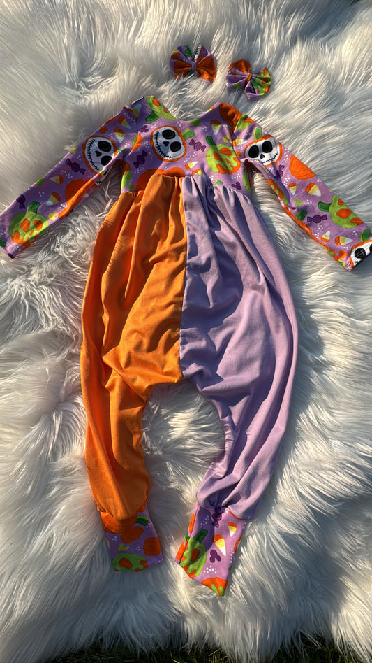 Skellingt0n Romper + Piggies 2T