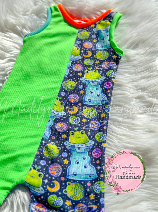 2T Frog Colorblock Ollie Romper