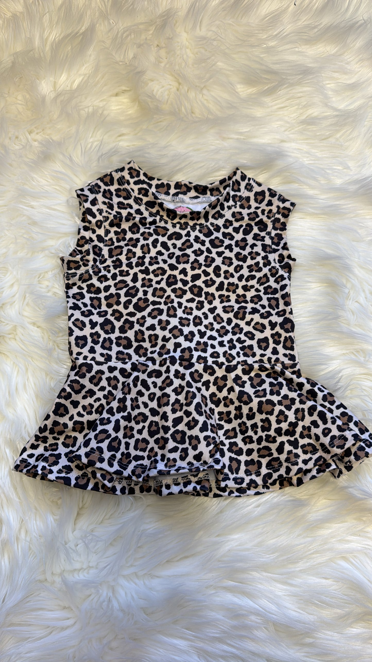 Cheetah Peplum Tank 3T