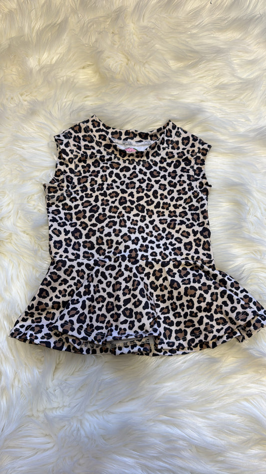 Cheetah Peplum Tank 3T