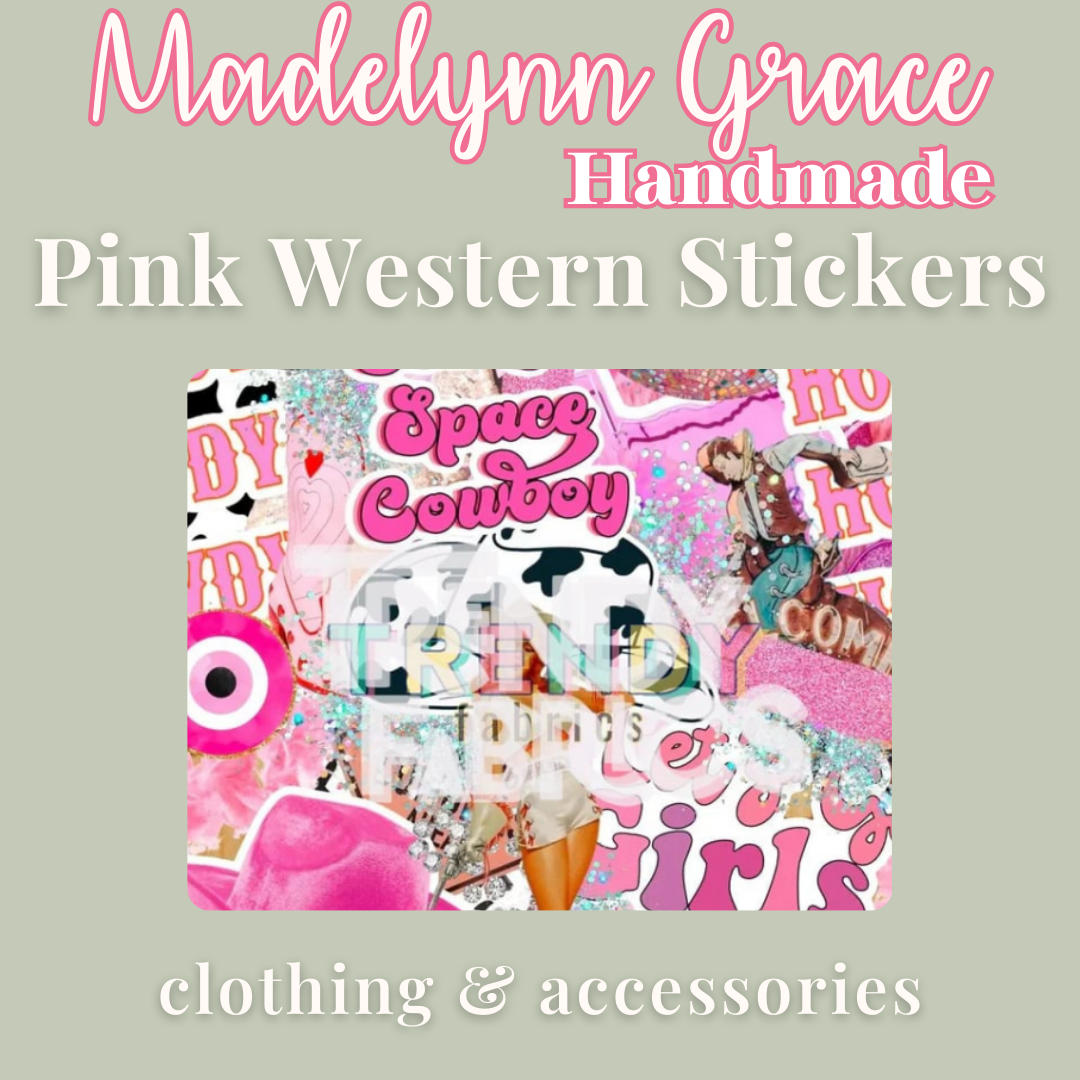 Pink Western Stickers