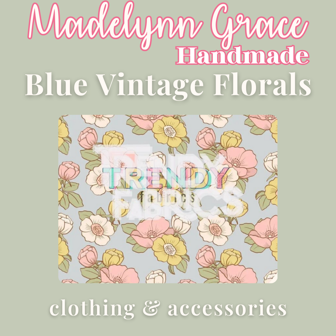 Blue Vintage Florals