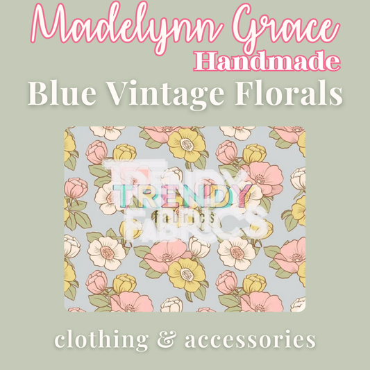 Blue Vintage Florals