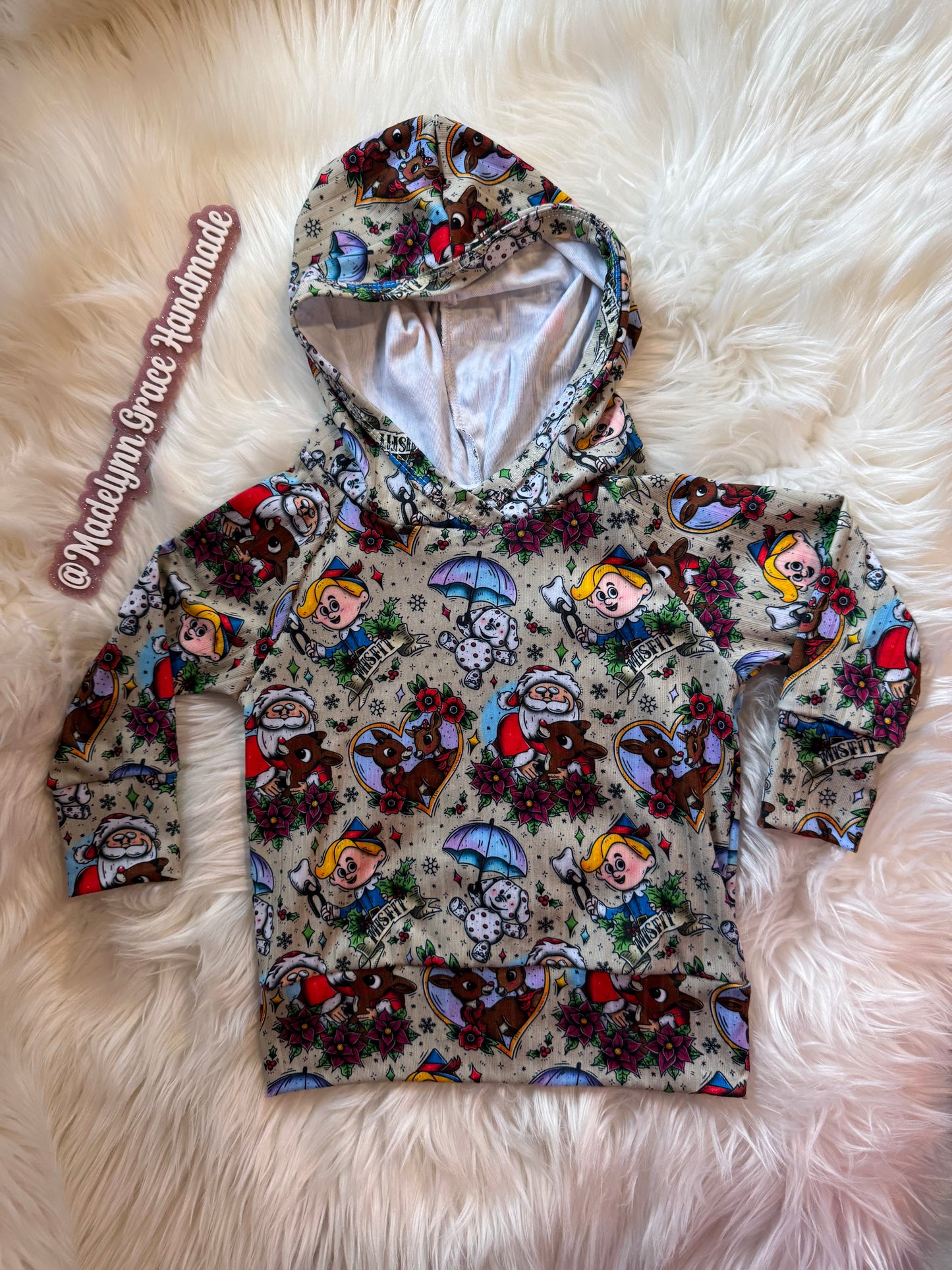 Christmas Tats Raglan Hoodie 18/24M