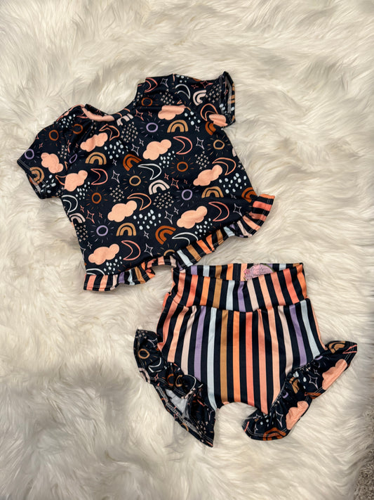 3T Remi Ruffle Tee & Shorties