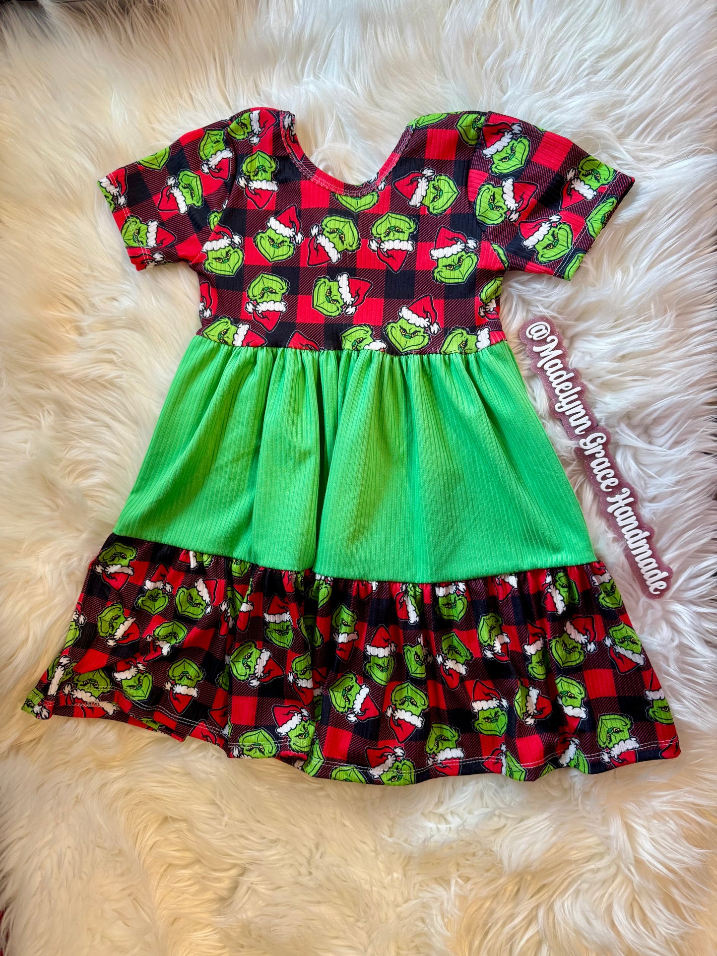 Holiday Meanie Tiered Dress 4T
