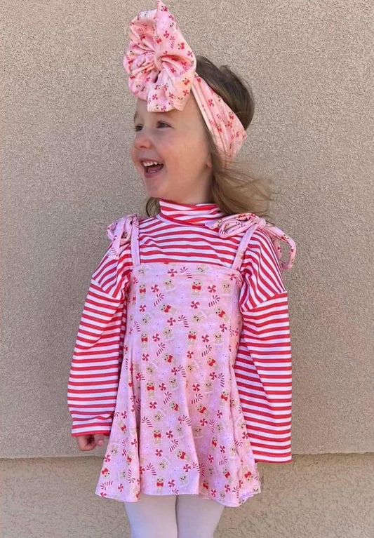 RTS- 4T genevieve dress + headwrap