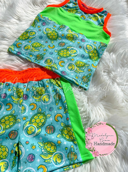 4T Frog Colorblock Turtle Tank & Shorts