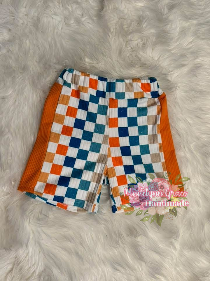 Sunset Checkered Shorts 2T & 4T