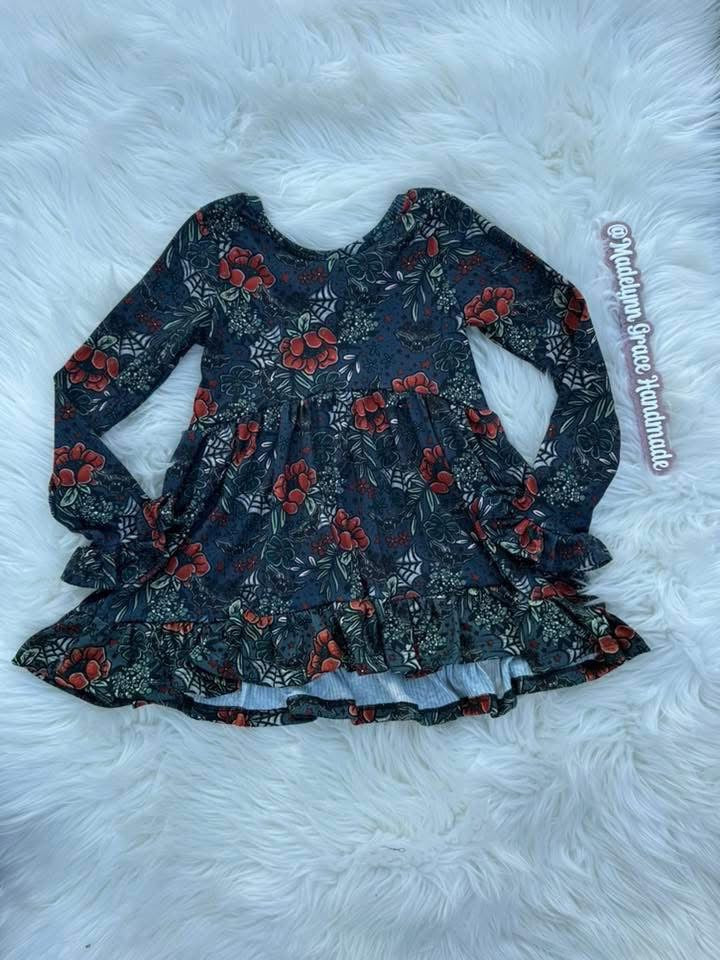 Midnight Web Peplum 7/8