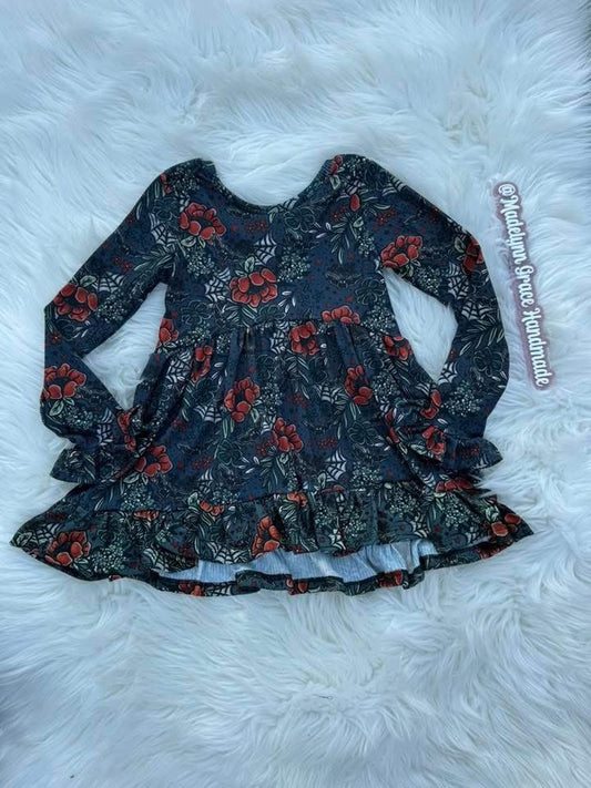 Midnight Web Peplum 7/8