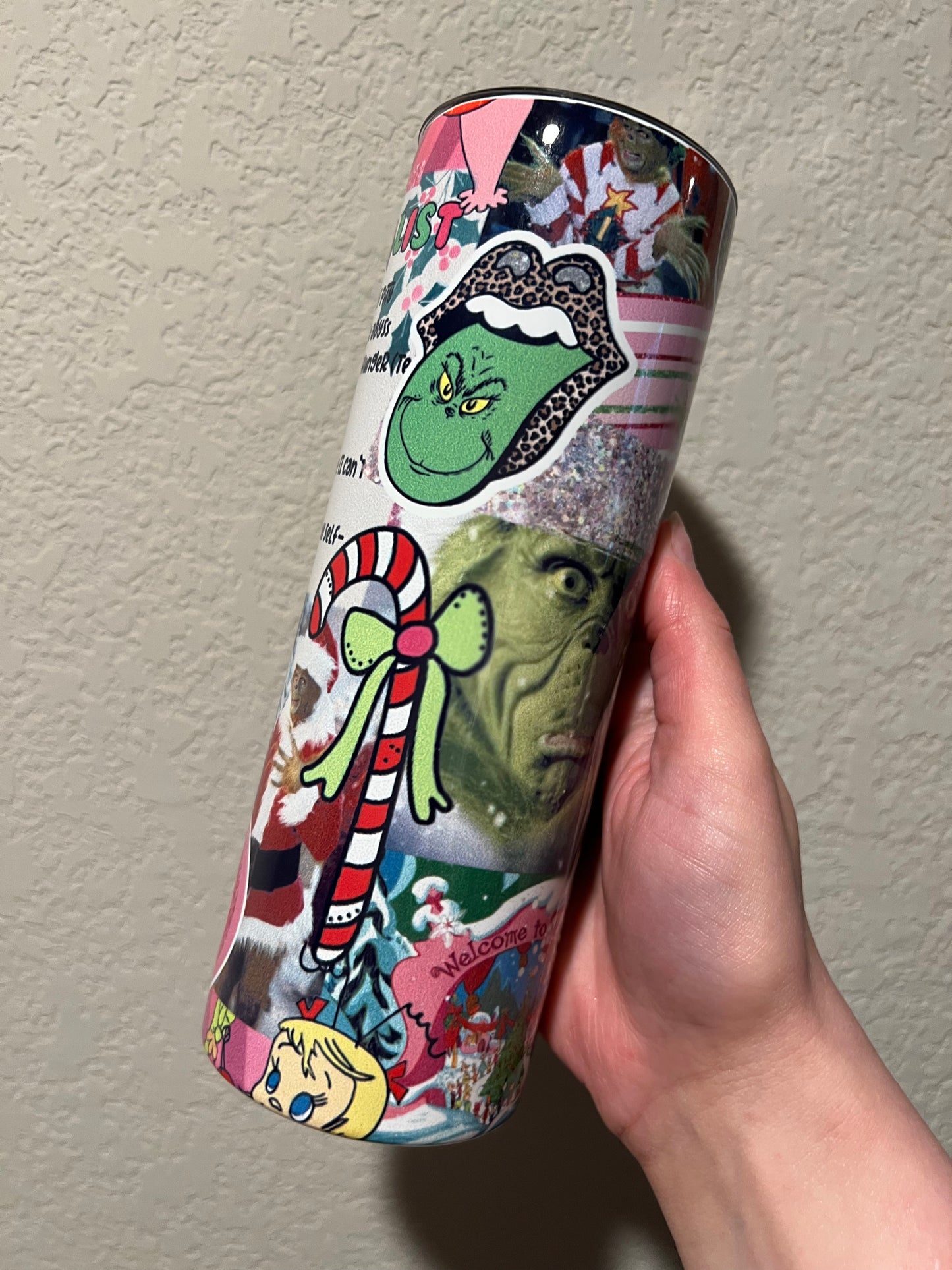 RTS- Grinch Collage Sublimation Tumbler