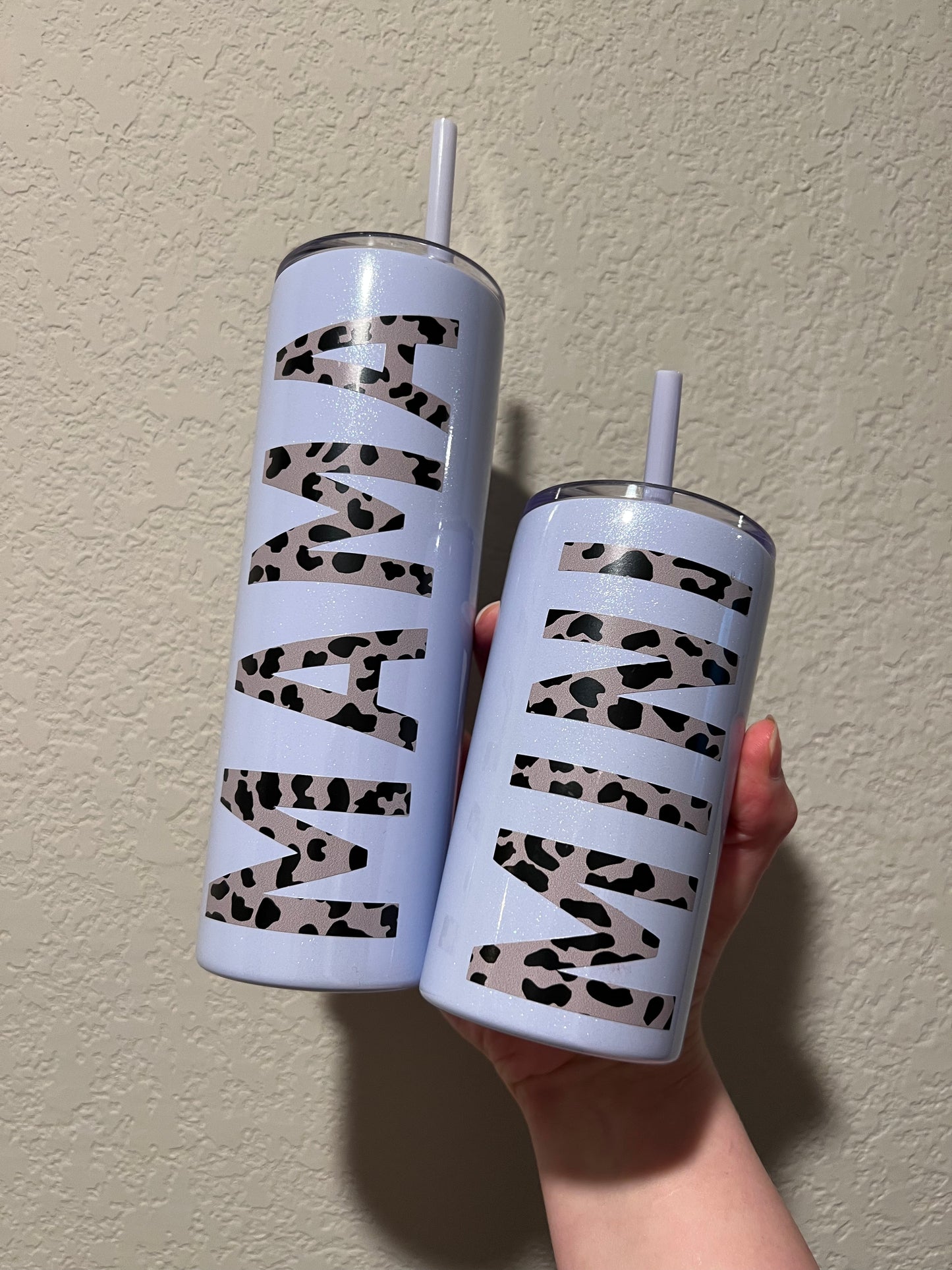 RTS- Lilac Leopard MINI ONLY Tumbler 12oz