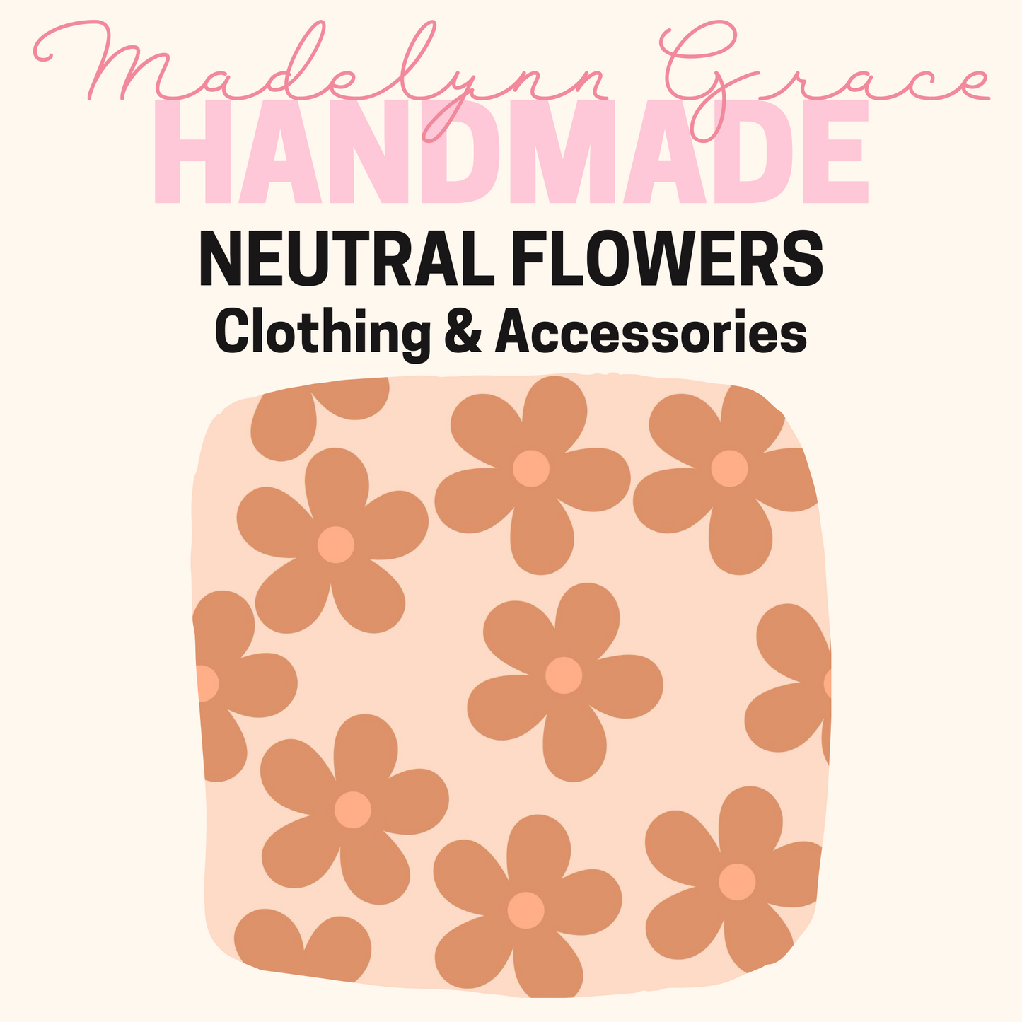 Neutral Flowers- Kids Clothing