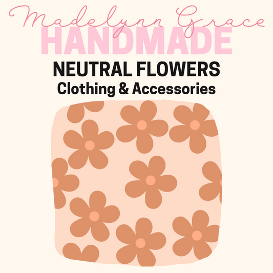 Neutral Flowers- Kids Clothing