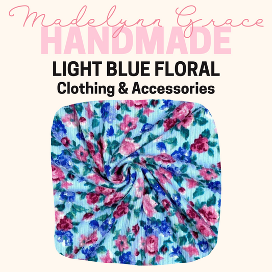 Light Blue Floral - Kids Clothing