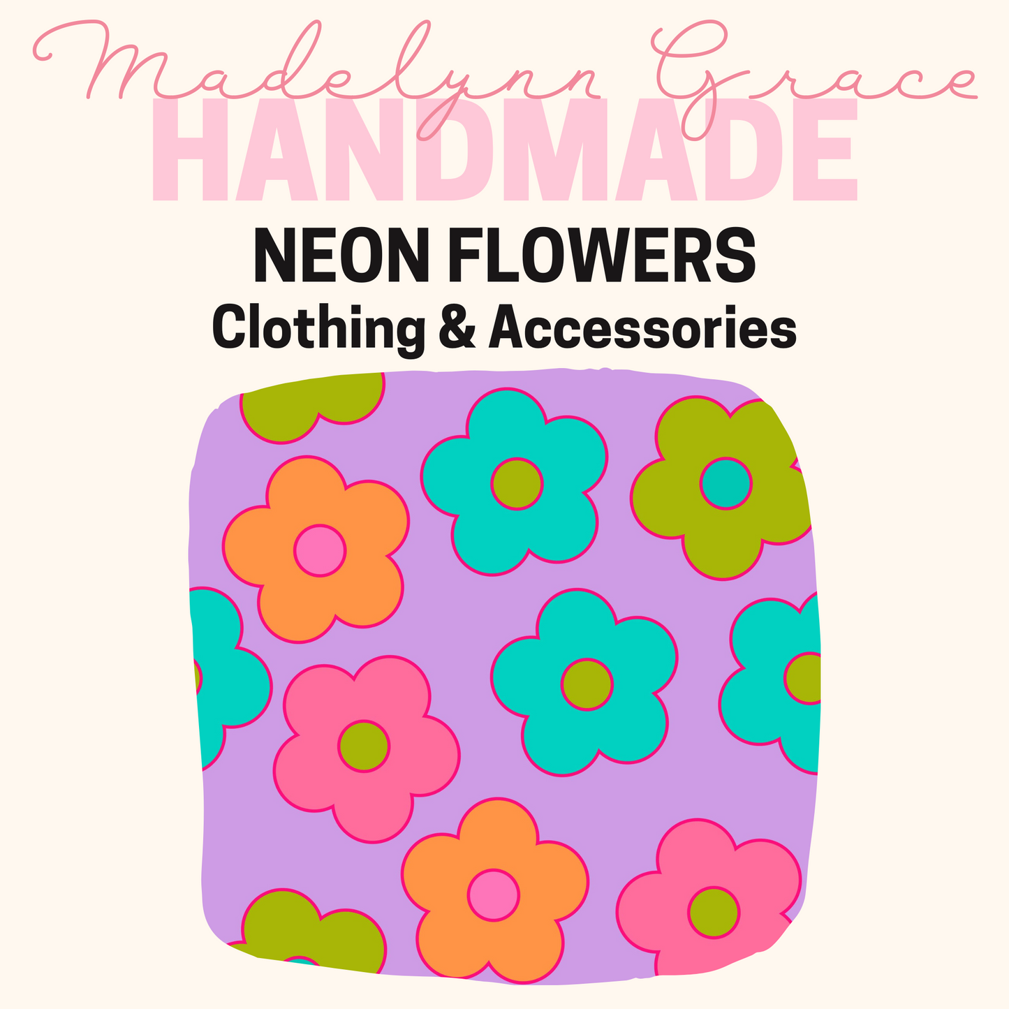 Neon Flowers- Kids Clothing