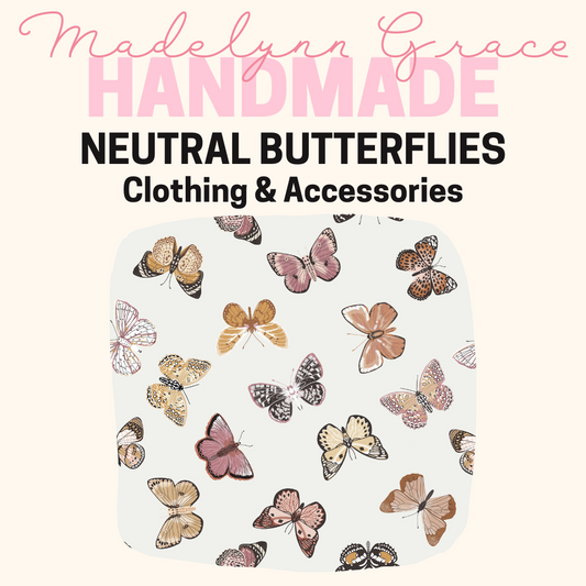 Neutral Butterflies- Kids Clothing