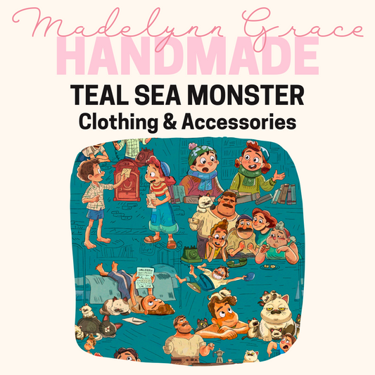 Teal Sea Monster- Kids Clothing