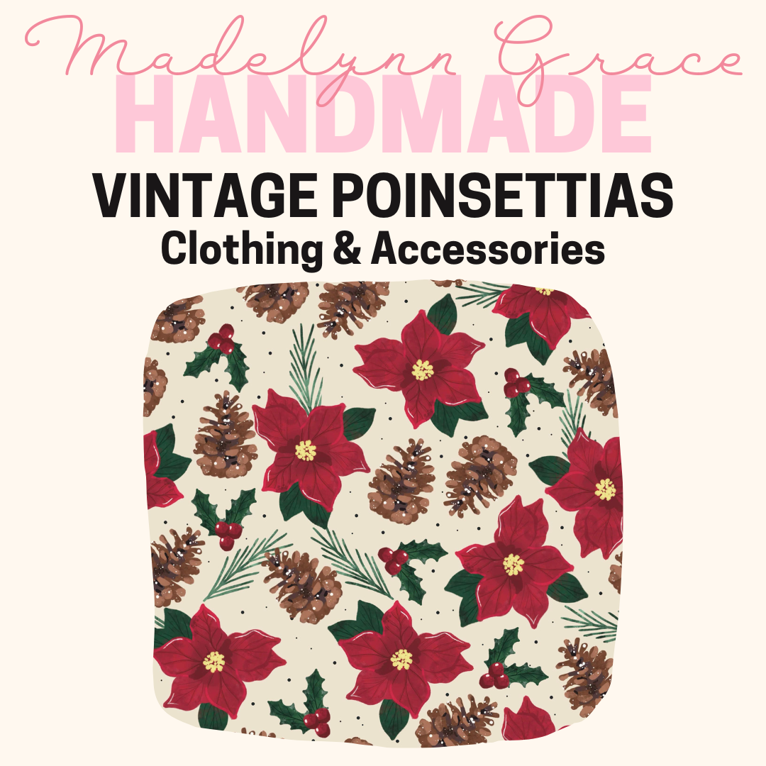 Vintage Poinsettias- Kids Clothing