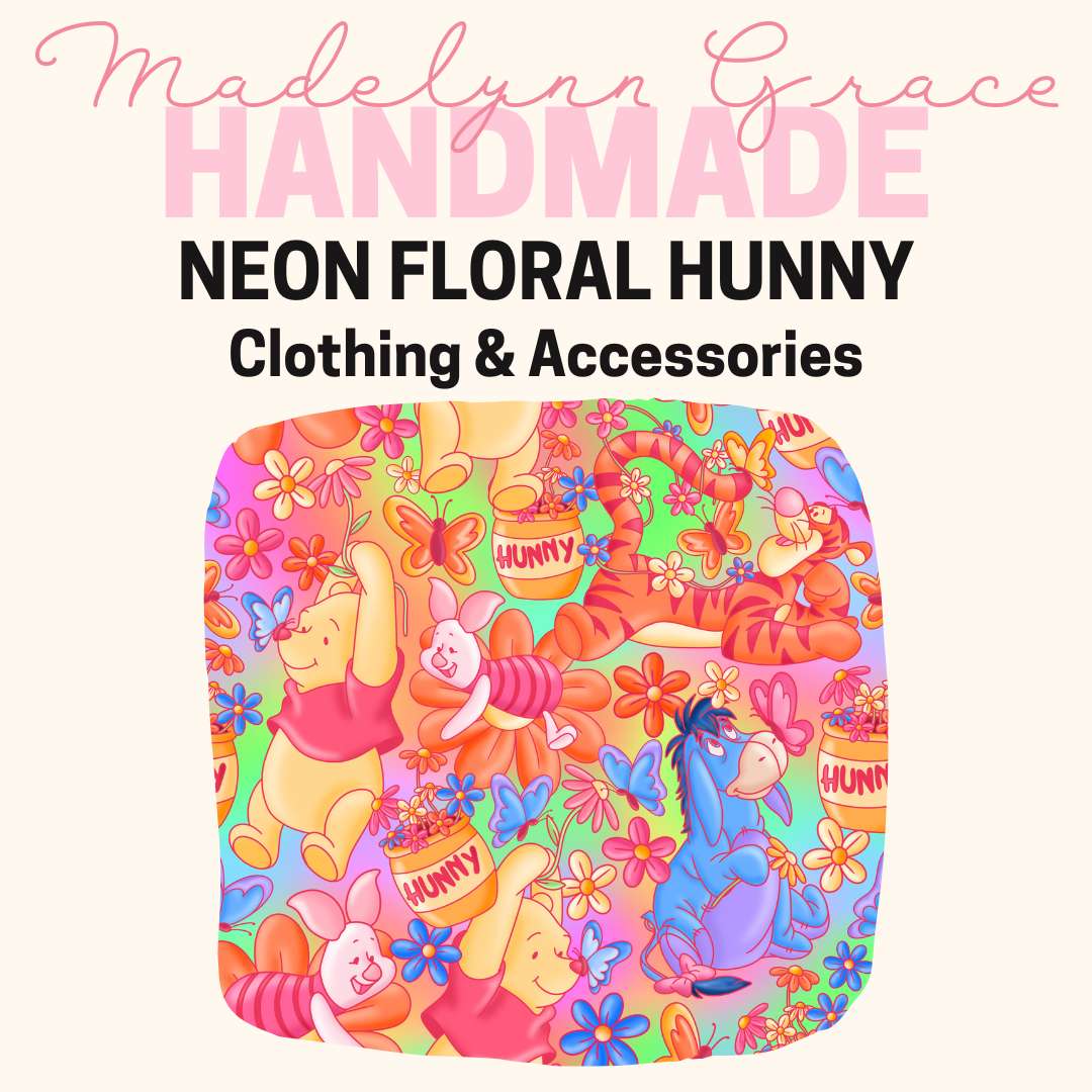 Neon Floral Hunny-Kids Clothing