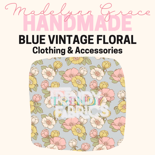 Blue Vintage Floral- Kids Clothing