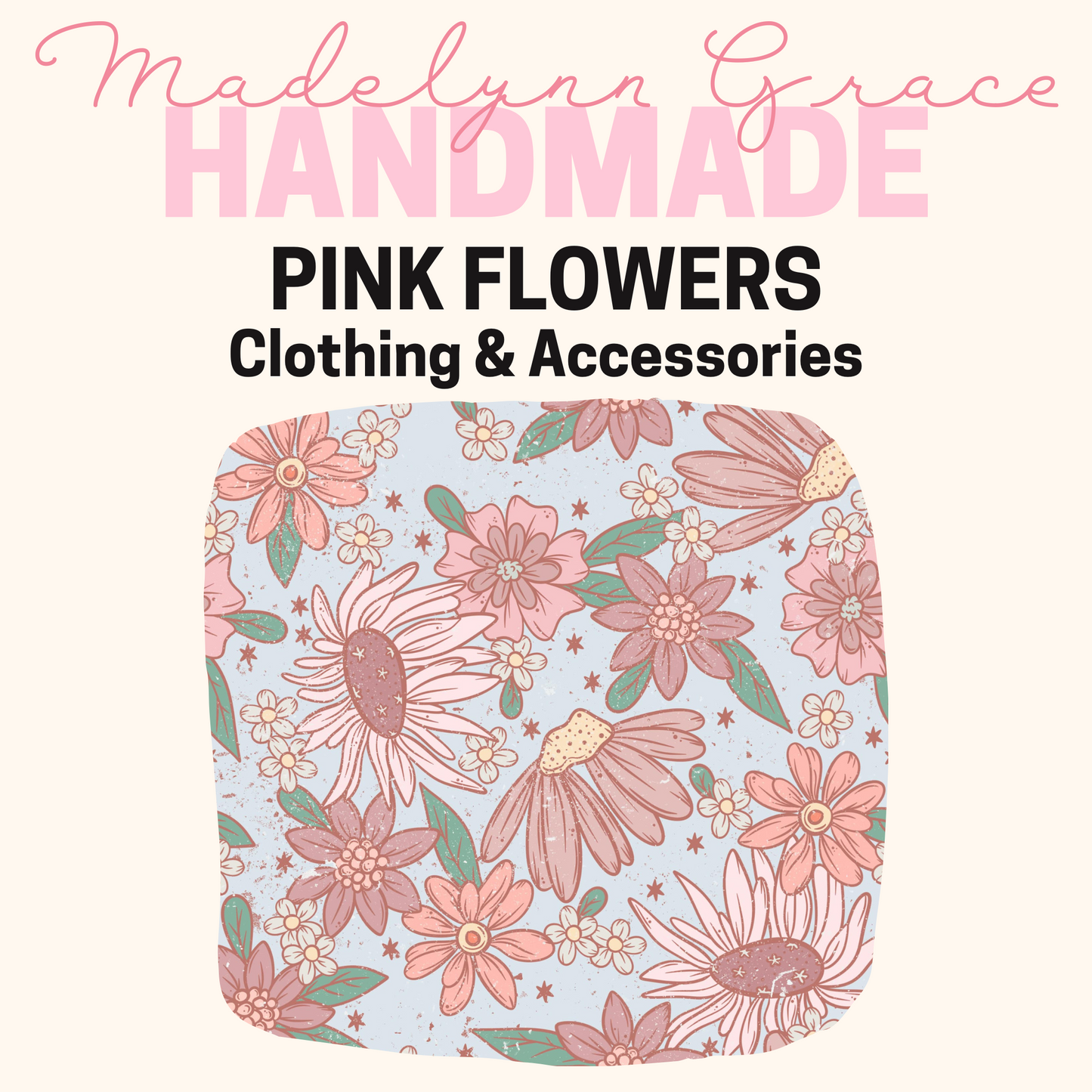 Pink Flowers- Kids Clothing