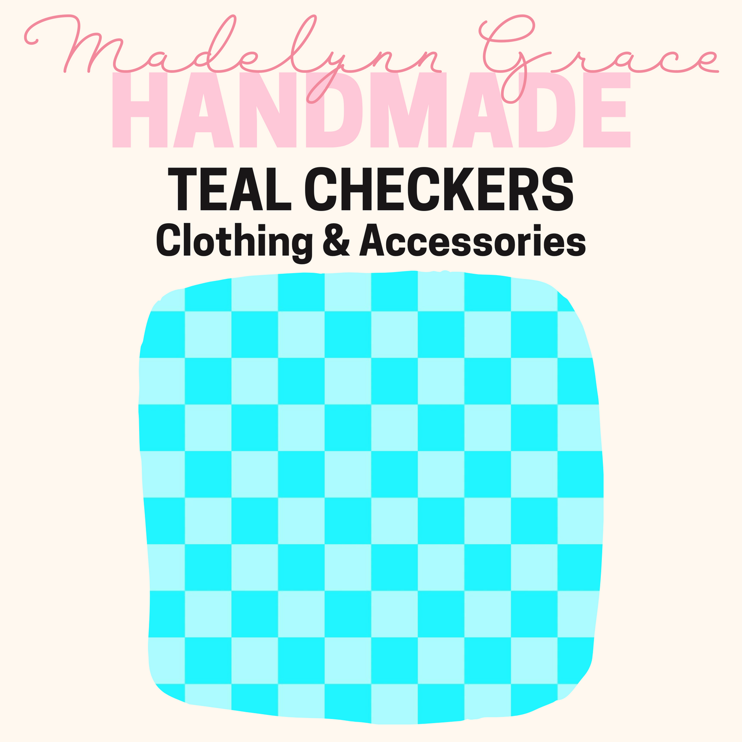 Teal Checkers- Kids Clothing