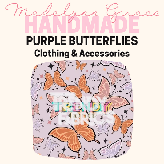 Purple Butterflies-Kids Clothing