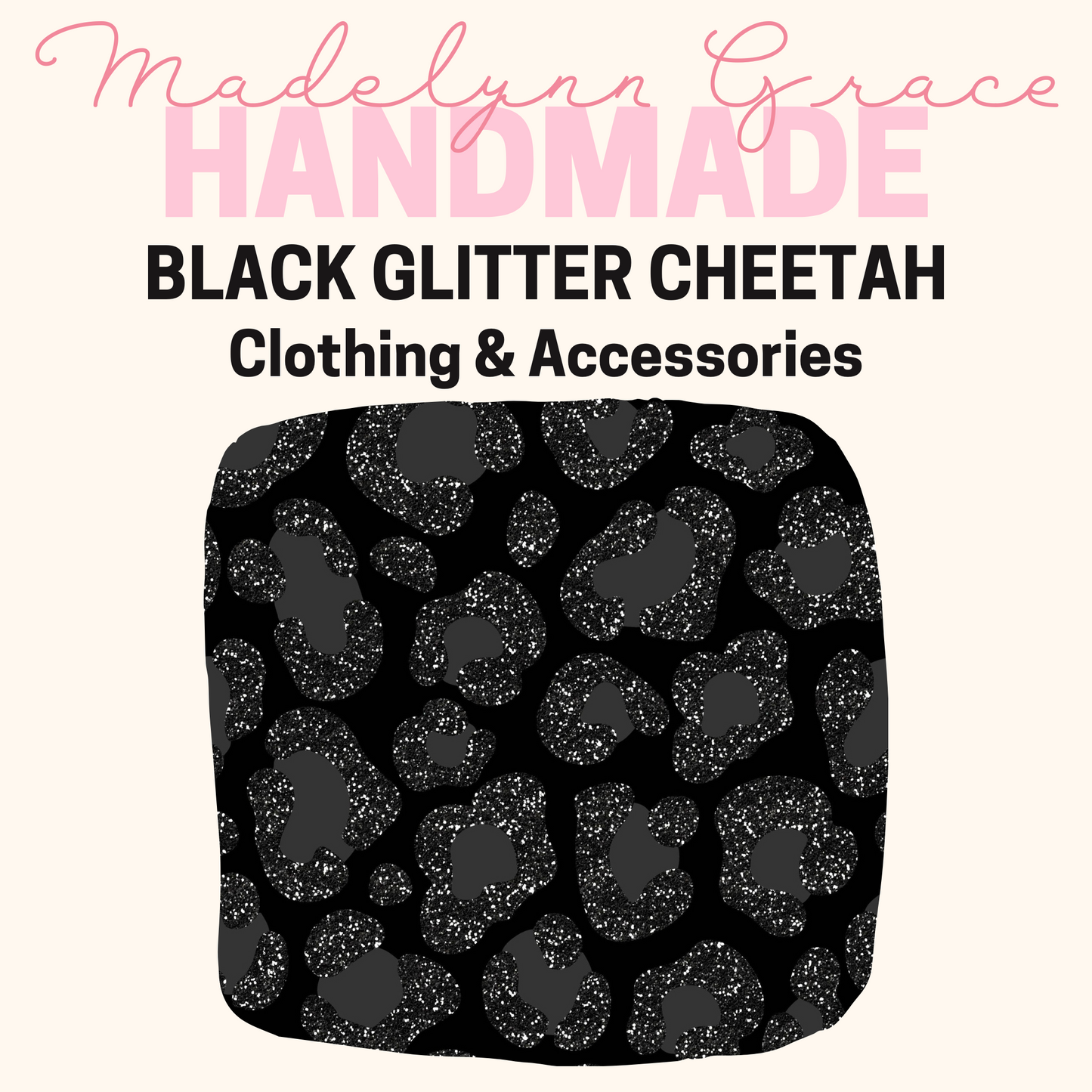 Black Glitter Cheetah - Kids Clothing