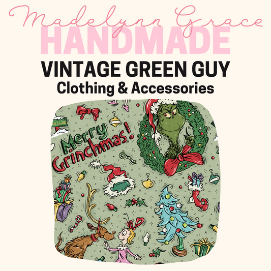 Vintage Green Guy- Christmas Drop- Kids Clothing & Accessories