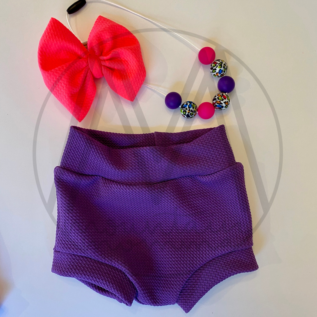 RTS - Neon Purple Bummies size 5/6